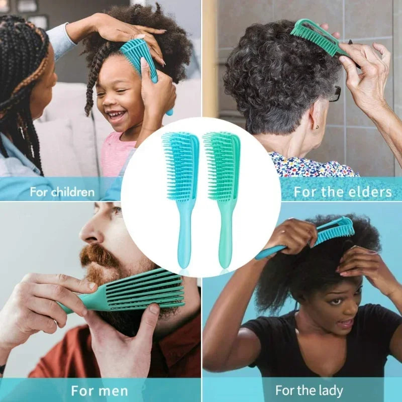 Women's Exfoliating Comb Anti-Tangling Professional Comb Scalp Massage Comb Octopus Comb, Special for Real Hair Wigs