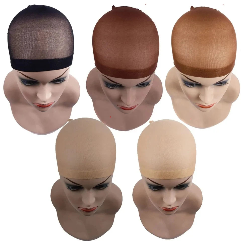 2 Pieces/ Cheap Hair New Stocking Cap For Wigs Net For Wigs Bald Cap Nylon Stocking Wig Cap Stretchy
