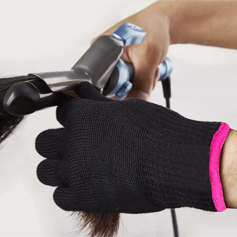 Heat Resistant Gloves for Hair Styling Barber Heat Blocking Gloves Reusable Hair Straightener Flat and Curling Iron Wand Gloves