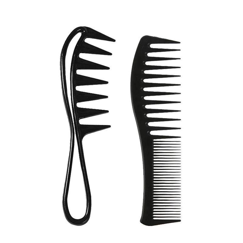 2/3/4pcs Wide Tooth Curl Comb Detangling Comb Texture Comb For Curly Wet Wavy Thick Hair Wigs Salon Barber Hairstyle Tool