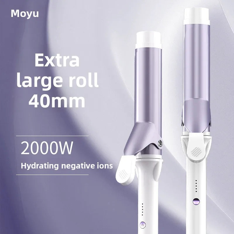 Big Wave Hair Curler 40mm Large Barrel Electric Curling Iron Fast Heating Long Lasting Styling Tool Home Salon Use