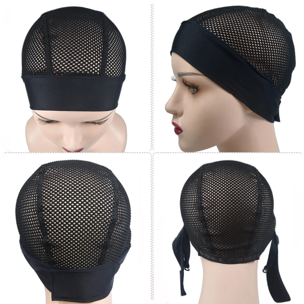 1 Piece Mesh Wig Cap with Adjustable Headband Wig Cap Wig Grip Cap for Making Wigs