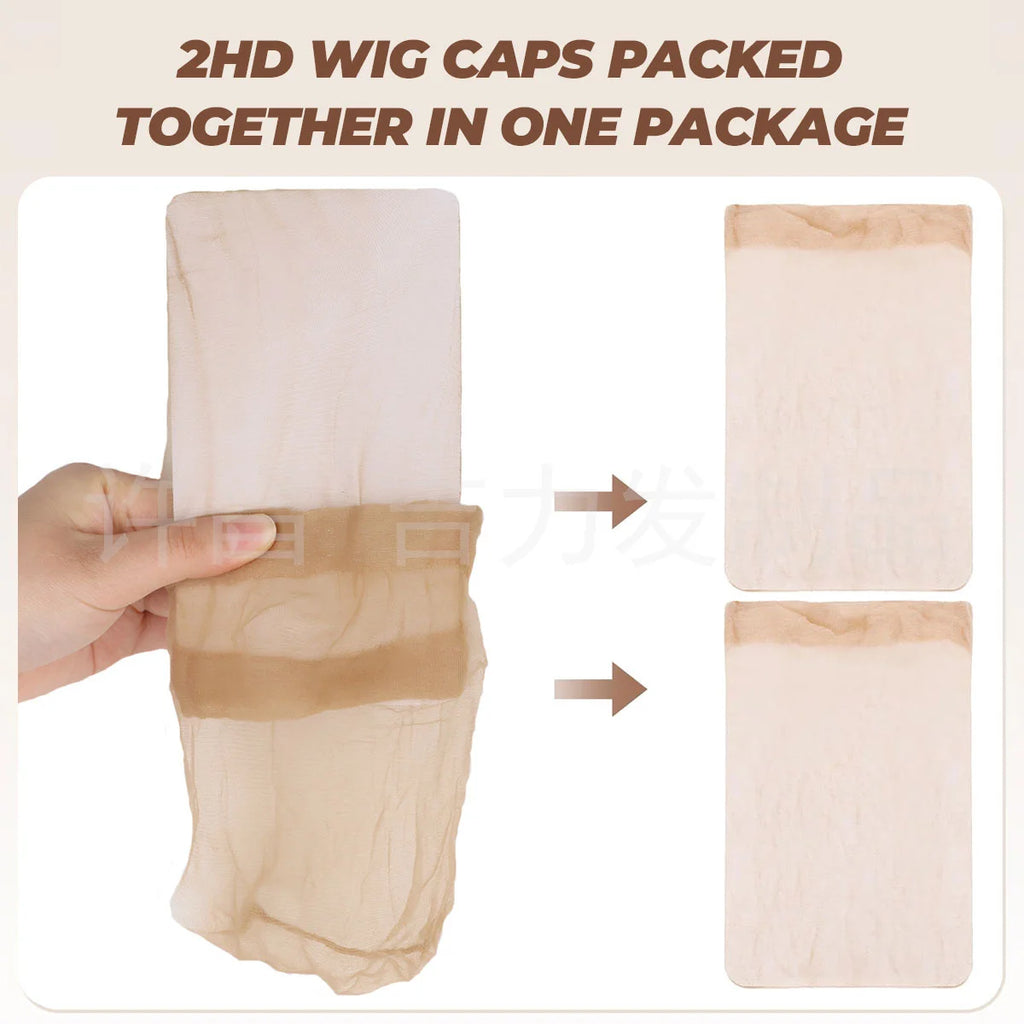 HD Wig Cap for Lace Front Wig, Bald Cap for Woman, HD Cap for Wig, Stocking Caps for Wigs, HD Light Brown Wig Cap