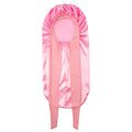 Women Extra Large Hair Long Silk Bonnet Cap & Elastic Satin Hair Band Comfortable Head Cover Night Sleep Hat for Sleeping Shower