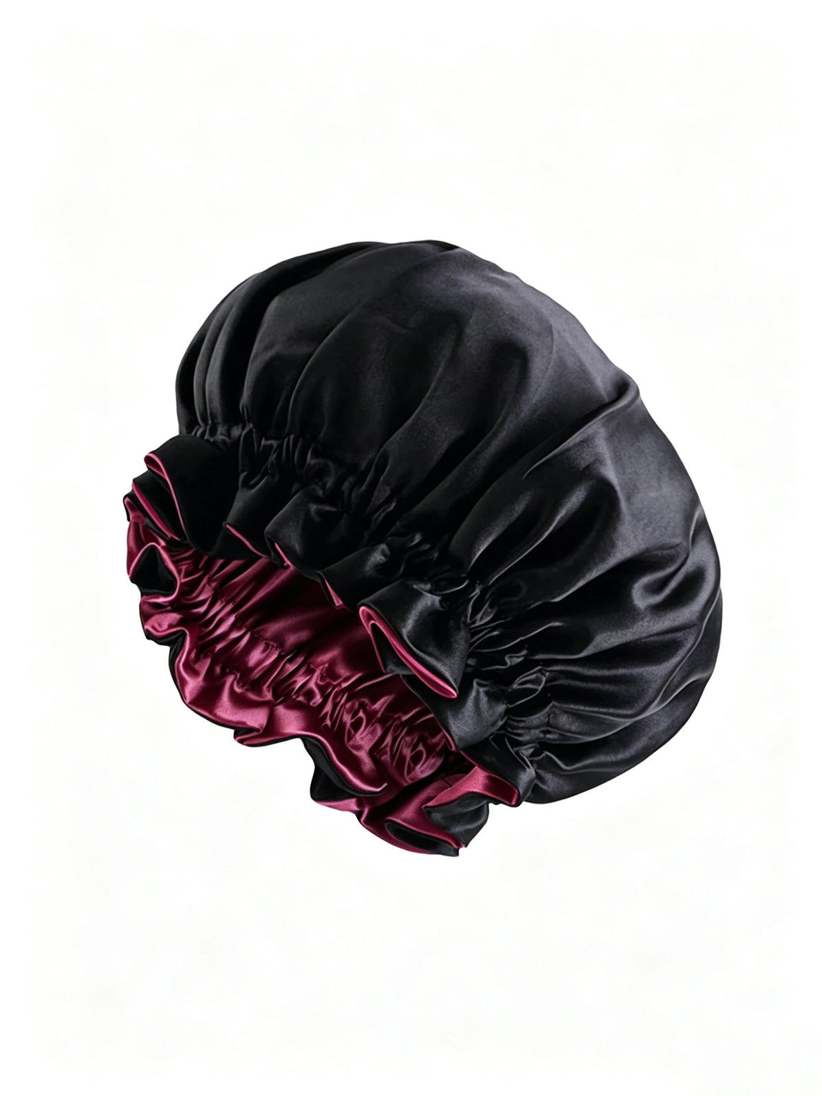 1pc Two Tone Satin Hat Silk Bonnet for Sleeping Satin Bonnets Double Layer Reversible Hair Cap Bonnet for Women Long Curly Braid