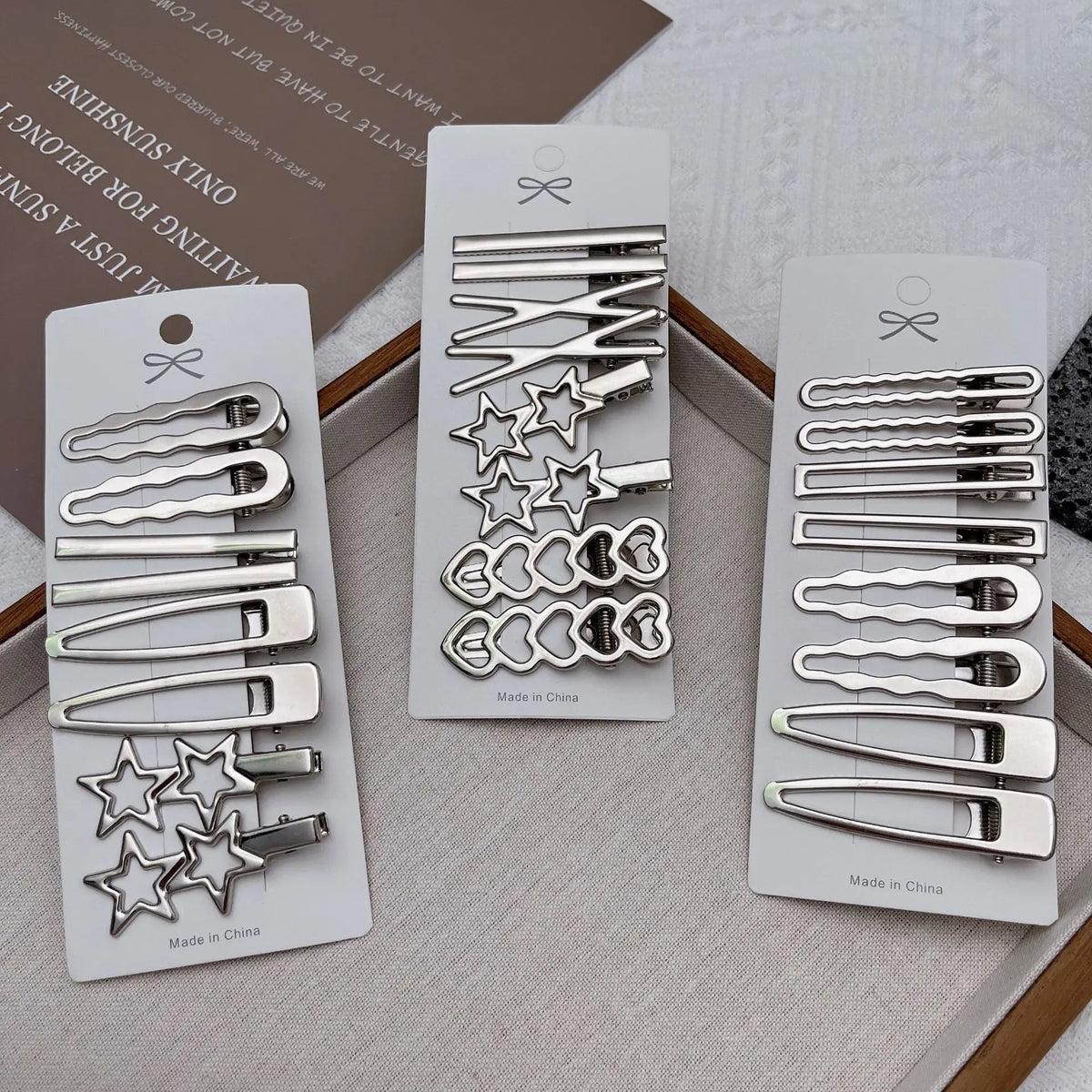 8PCS Metal Hair Clips Side Broken Hair Bangs Hair Cards Spice Girls Hair Accessories Silver Bangs Clip Set Side Clip One Word Cl