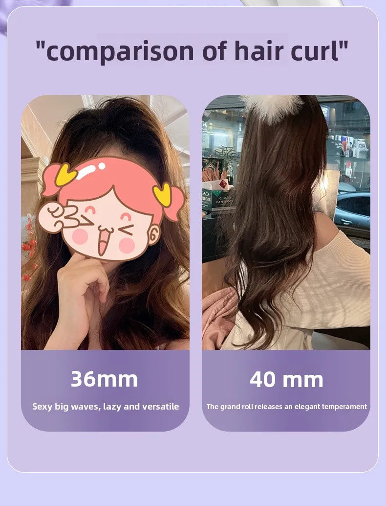 Big Wave Hair Curler 40mm Large Barrel Electric Curling Iron Fast Heating Long Lasting Styling Tool Home Salon Use