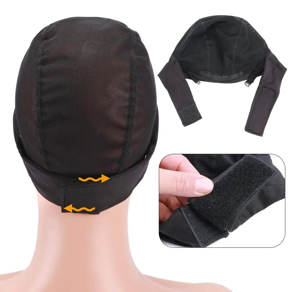 1 piece mesh wig cap with adjustable headband wig cap wig grip cap for making wigs